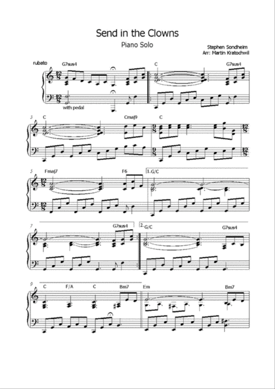 Send In The Clowns Piano Solo scores gallery preview page 2