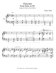 Chaconne from Suite in E Flat - Piano