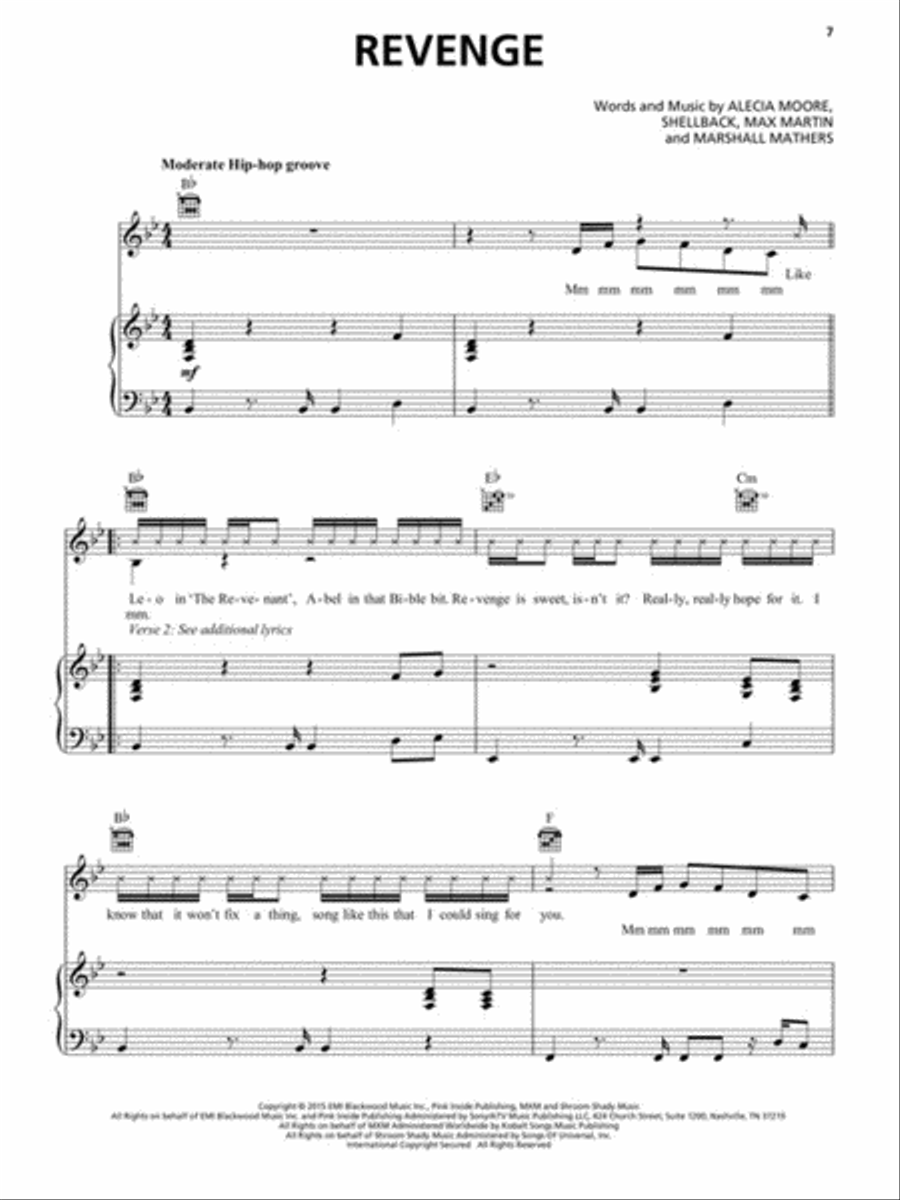P!nk - Beautiful Trauma Piano, Vocal, Guitar scores gallery preview page 4