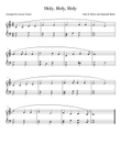 Holy, Holy, Holy-- easy piano