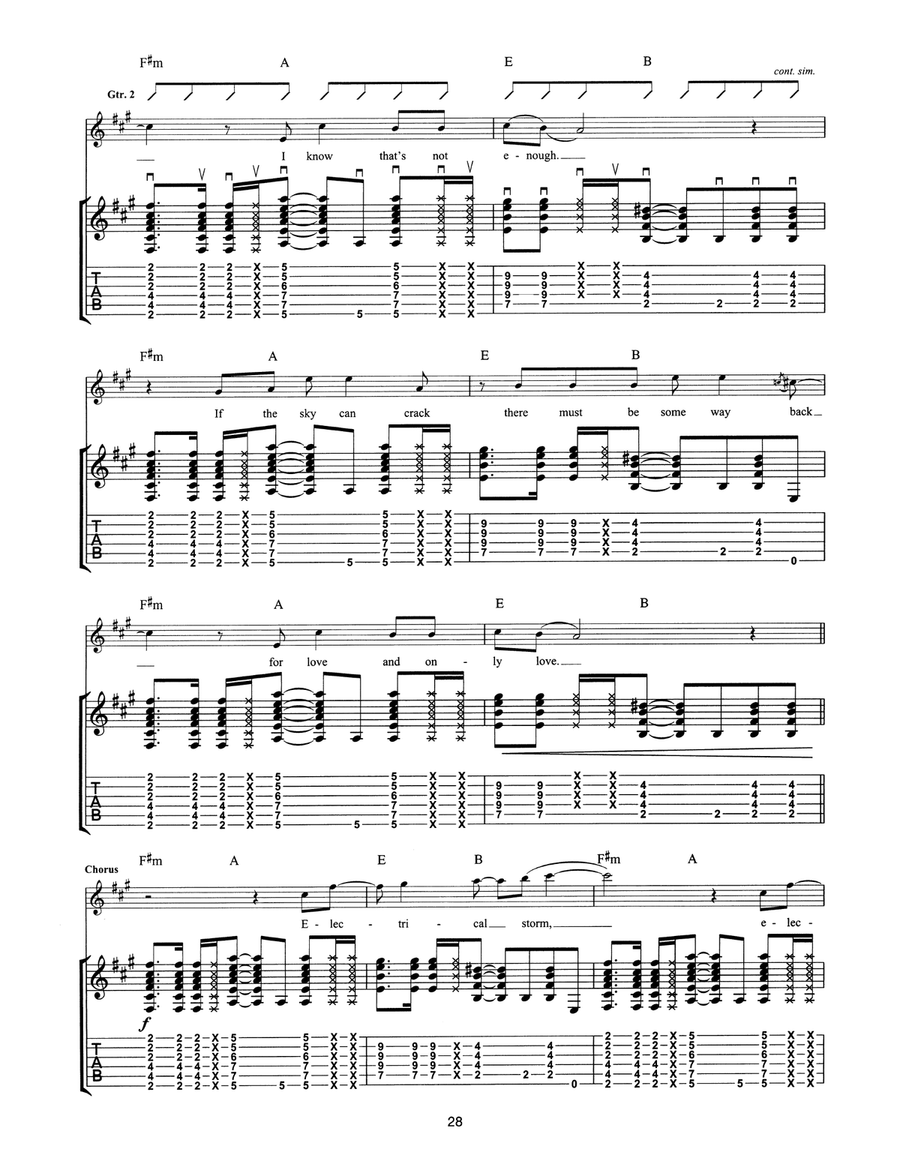 Electrical Storm Electrical Storm Electric Guitar scores gallery preview page 3