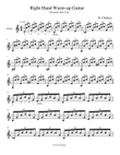 Right Hand Fingerstyle Classical Guitar Warm-up with Chromatic Bass Line