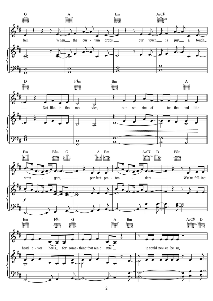 Strangers Strangers Piano, Vocal scores gallery preview page 2