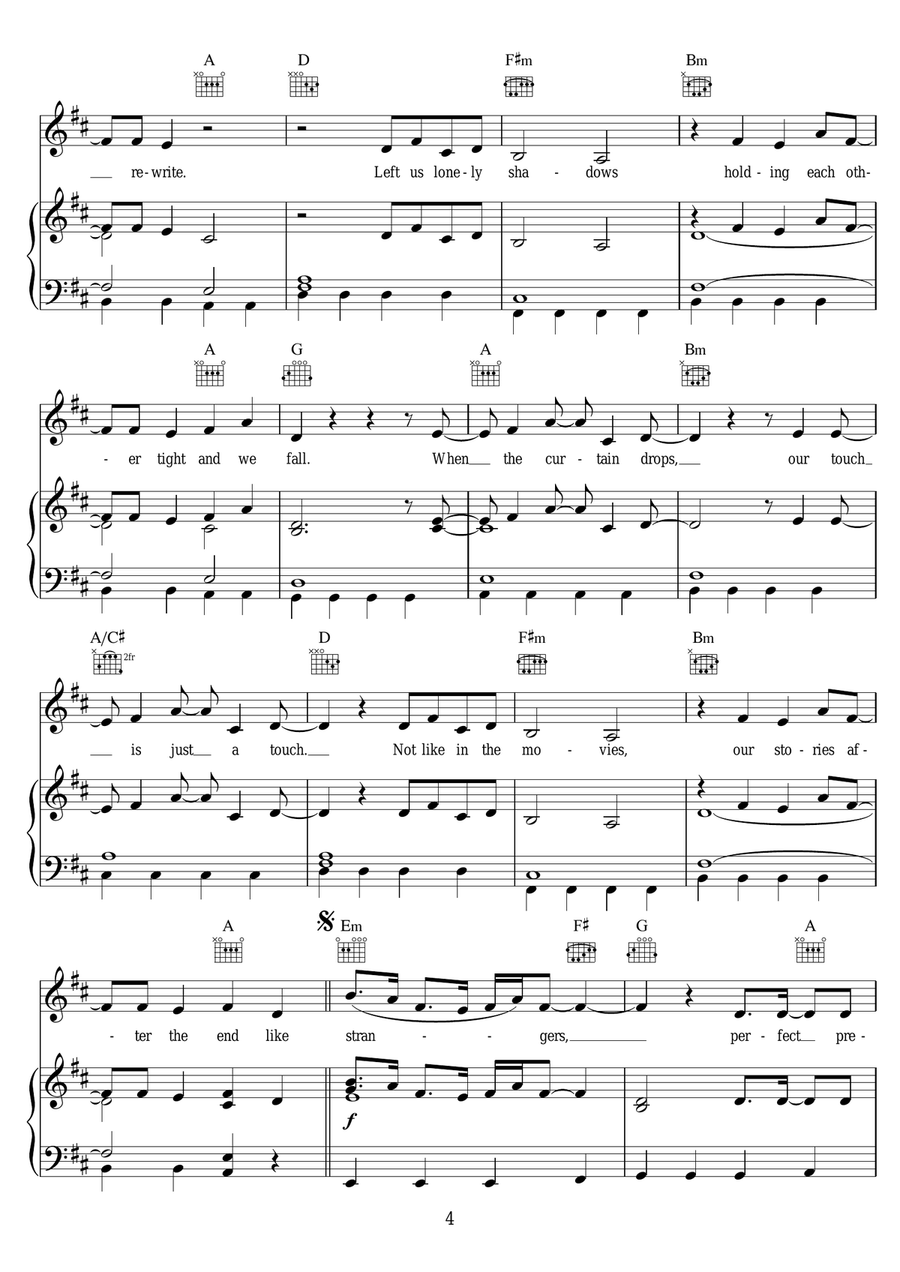Strangers Strangers Piano, Vocal scores gallery preview page 4