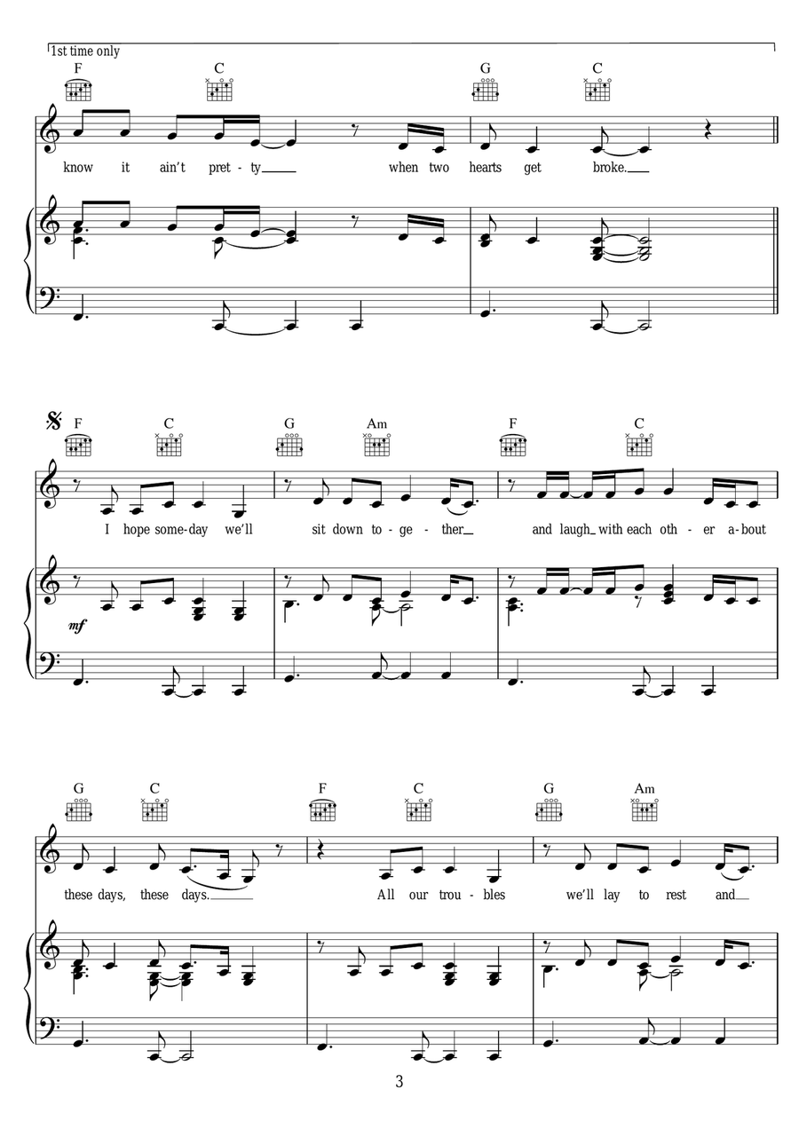 These Days (featuring Jess Glynne, Macklemore and Dan Caplen) Piano, Vocal scores gallery preview page 3