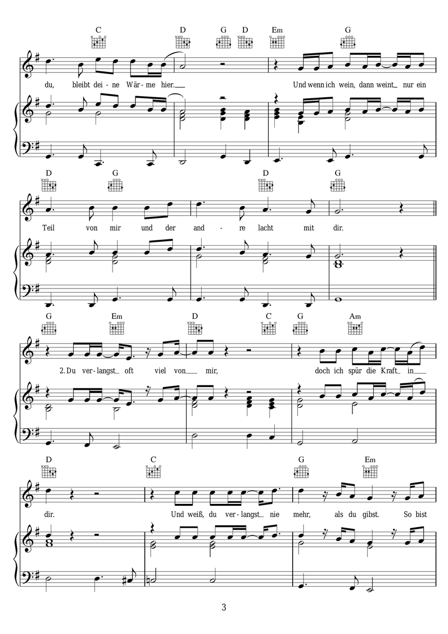 So Bist Du So Bist Du Piano, Vocal scores gallery preview page 3