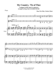 My Country, 'Tis of Thee for Flute, Clarinet & Piano