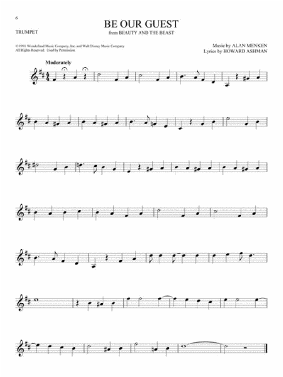 101 Disney Songs 101 Disney Songs Trumpet Solo scores gallery preview page 5