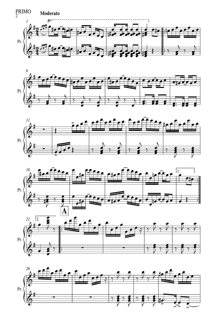 Black and White Rag Black and White Rag 1 Piano, 4-Hands scores gallery preview page 3