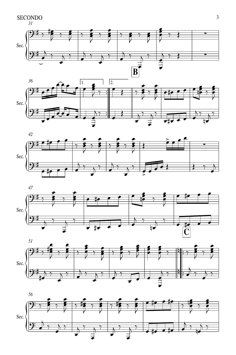 Black and White Rag Black and White Rag 1 Piano, 4-Hands scores gallery preview page 4