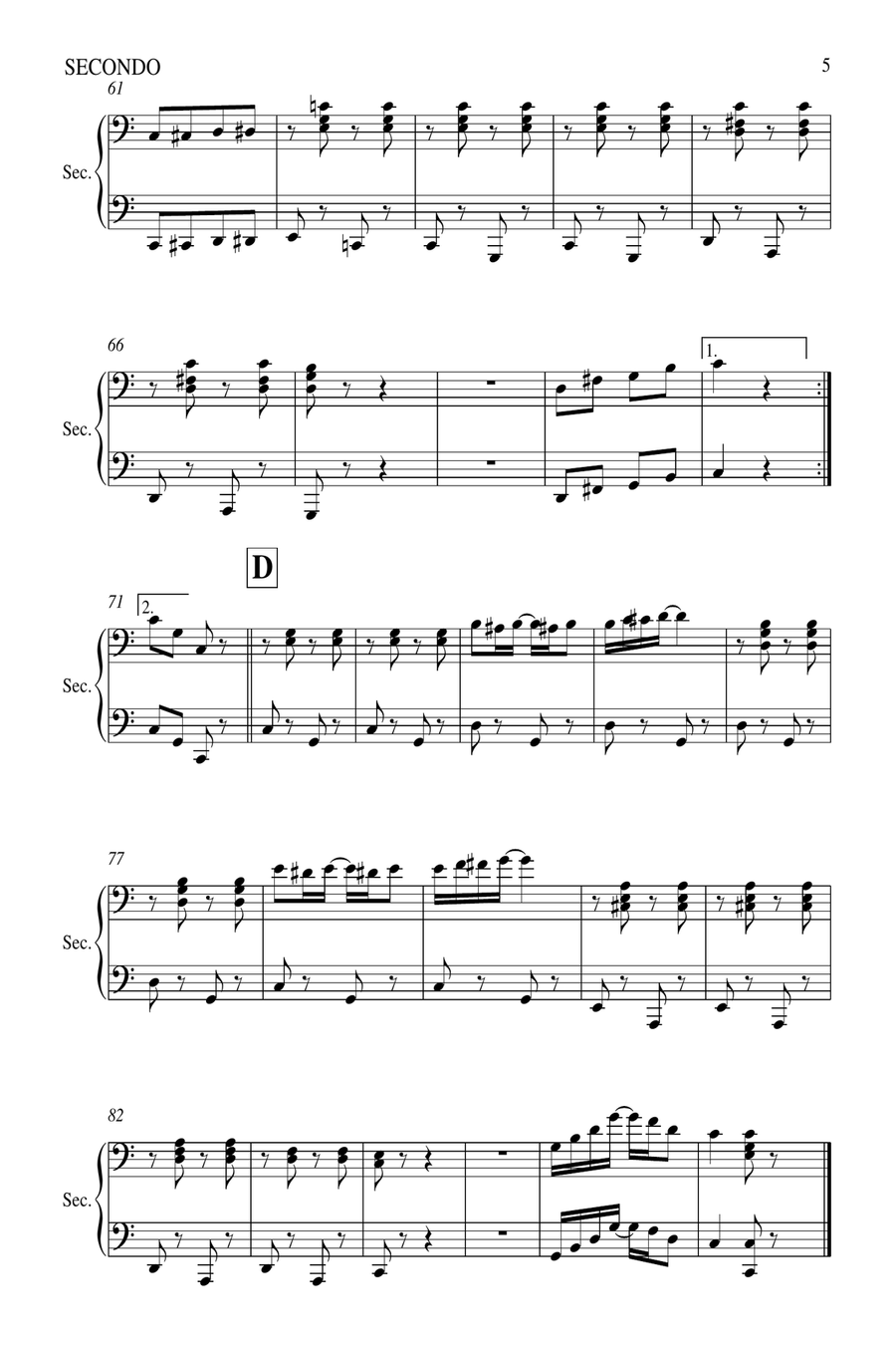 Black and White Rag Black and White Rag 1 Piano, 4-Hands scores gallery preview page 6