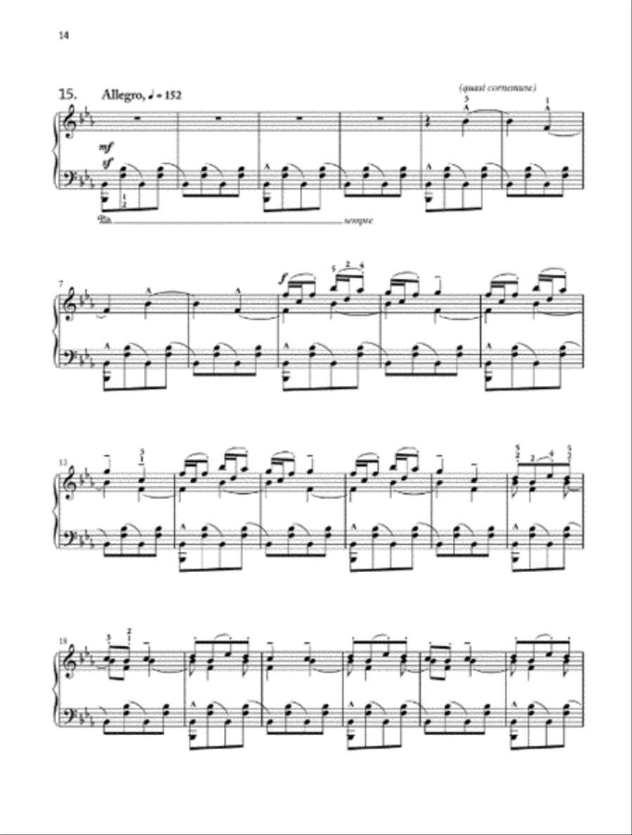 15 Hungarian Peasant Songs Piano Solo scores gallery preview page 4