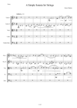 Simple Sonata for Strings - full score