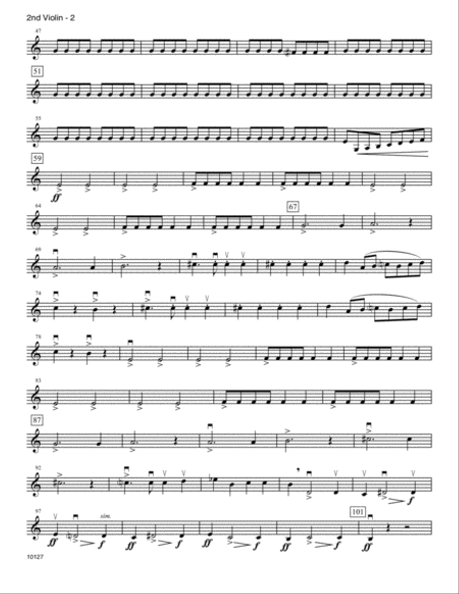 Rosamunde Overture (D. 644) - 2nd Violin Violin scores gallery preview page 2