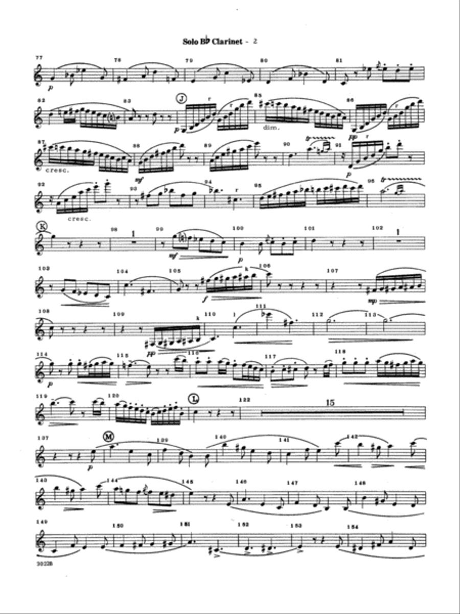 Concerto For Clarinet - Rondo (3rd Movement) - K.622 - Bb Solo Clarinet Clarinet Solo scores gallery preview page 2