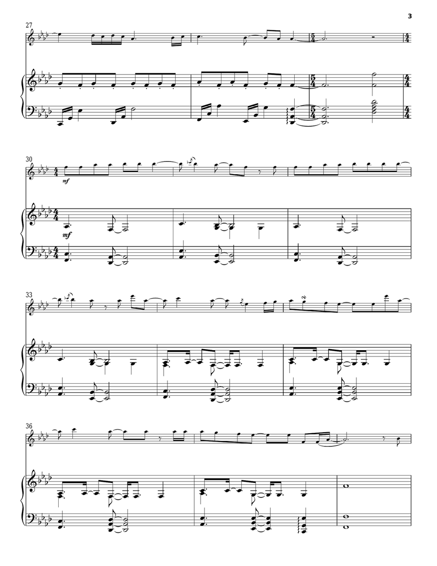 Hello/Lacrimosa Hello/Lacrimosa Violin Solo scores gallery preview page 3