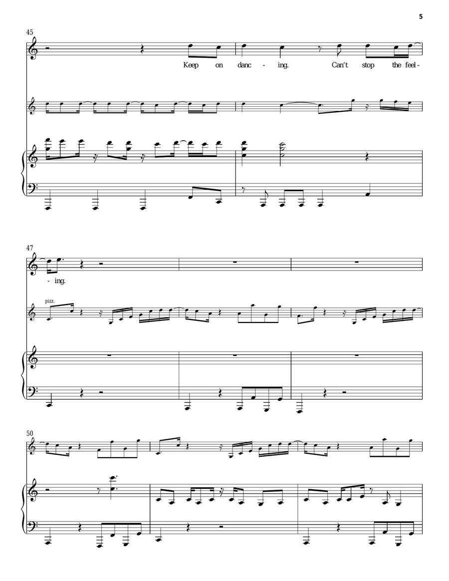 Can't Stop The Feeling Can't Stop The Feeling Violin Solo scores gallery preview page 5