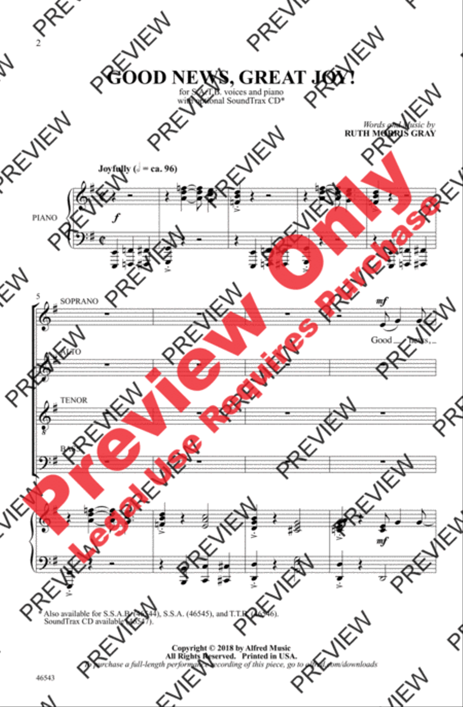 Good News, Great Joy! Good News, Great Joy! 4-Part scores gallery preview page 2