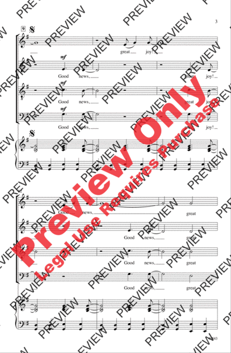 Good News, Great Joy! Good News, Great Joy! 4-Part scores gallery preview page 3