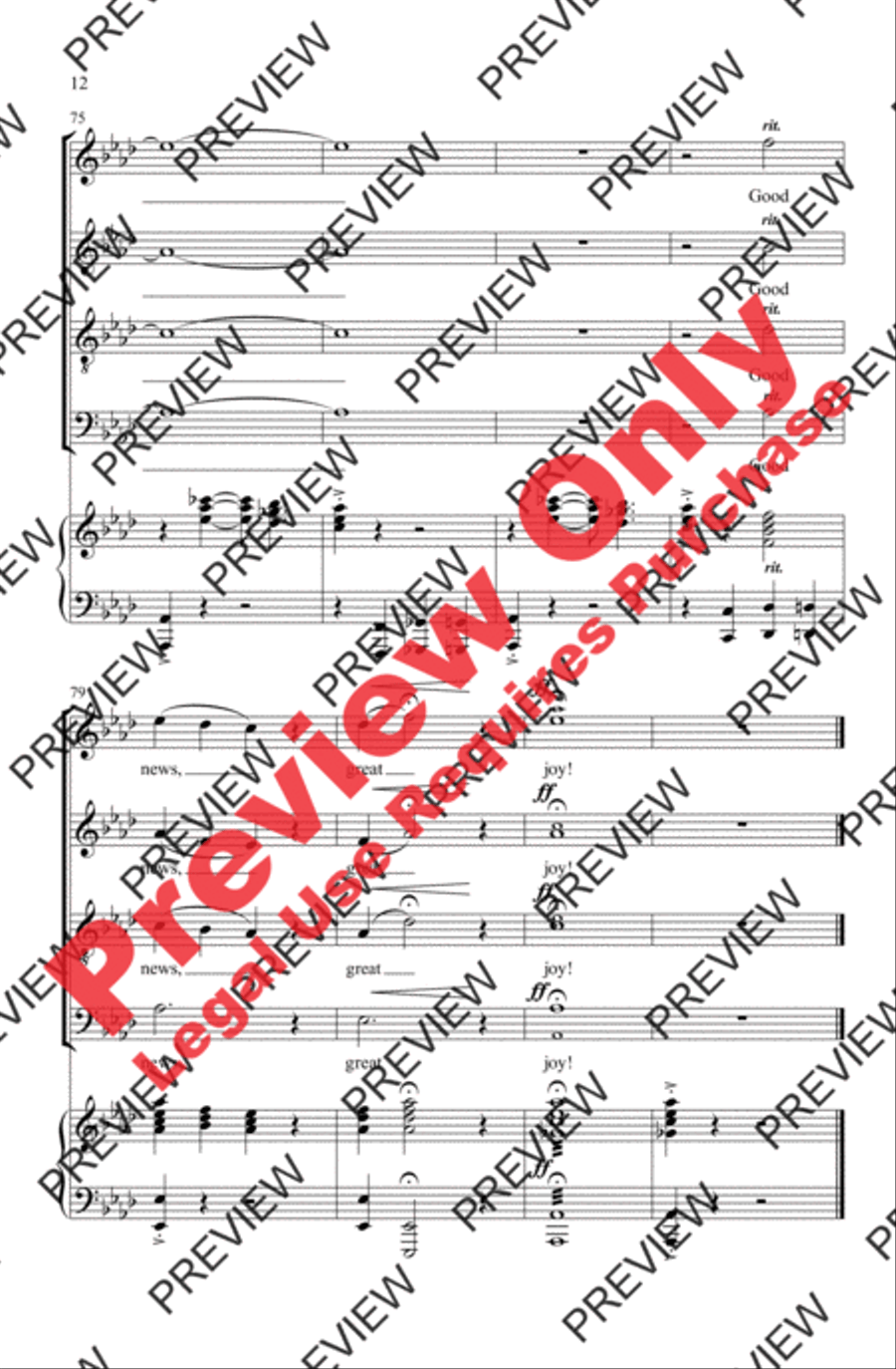 Good News, Great Joy! Good News, Great Joy! 4-Part scores gallery preview page 12