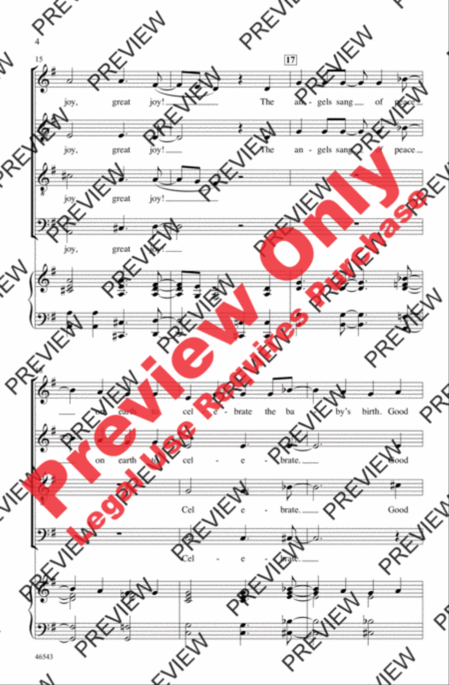 Good News, Great Joy! Good News, Great Joy! 4-Part scores gallery preview page 4