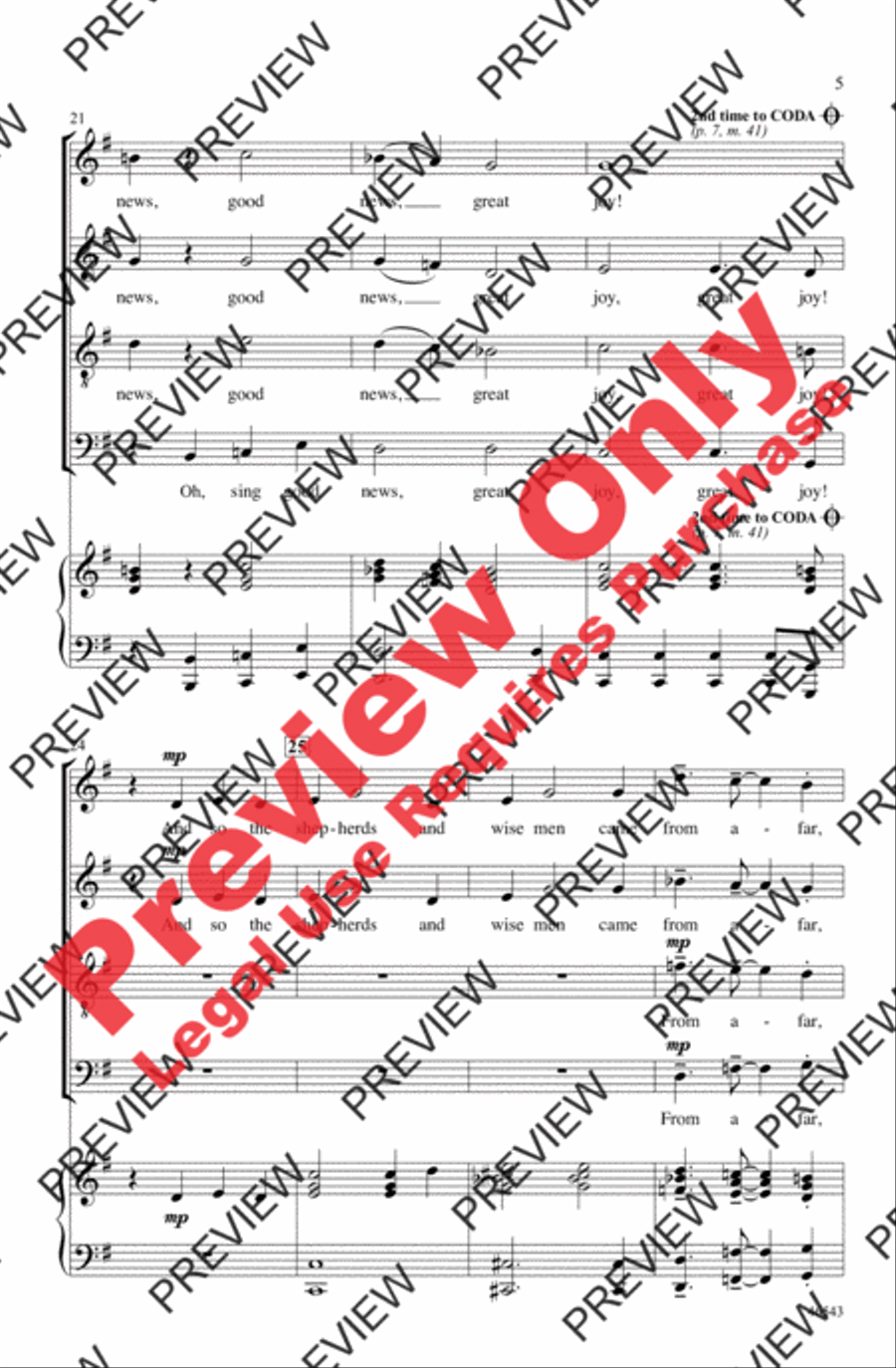 Good News, Great Joy! Good News, Great Joy! 4-Part scores gallery preview page 5