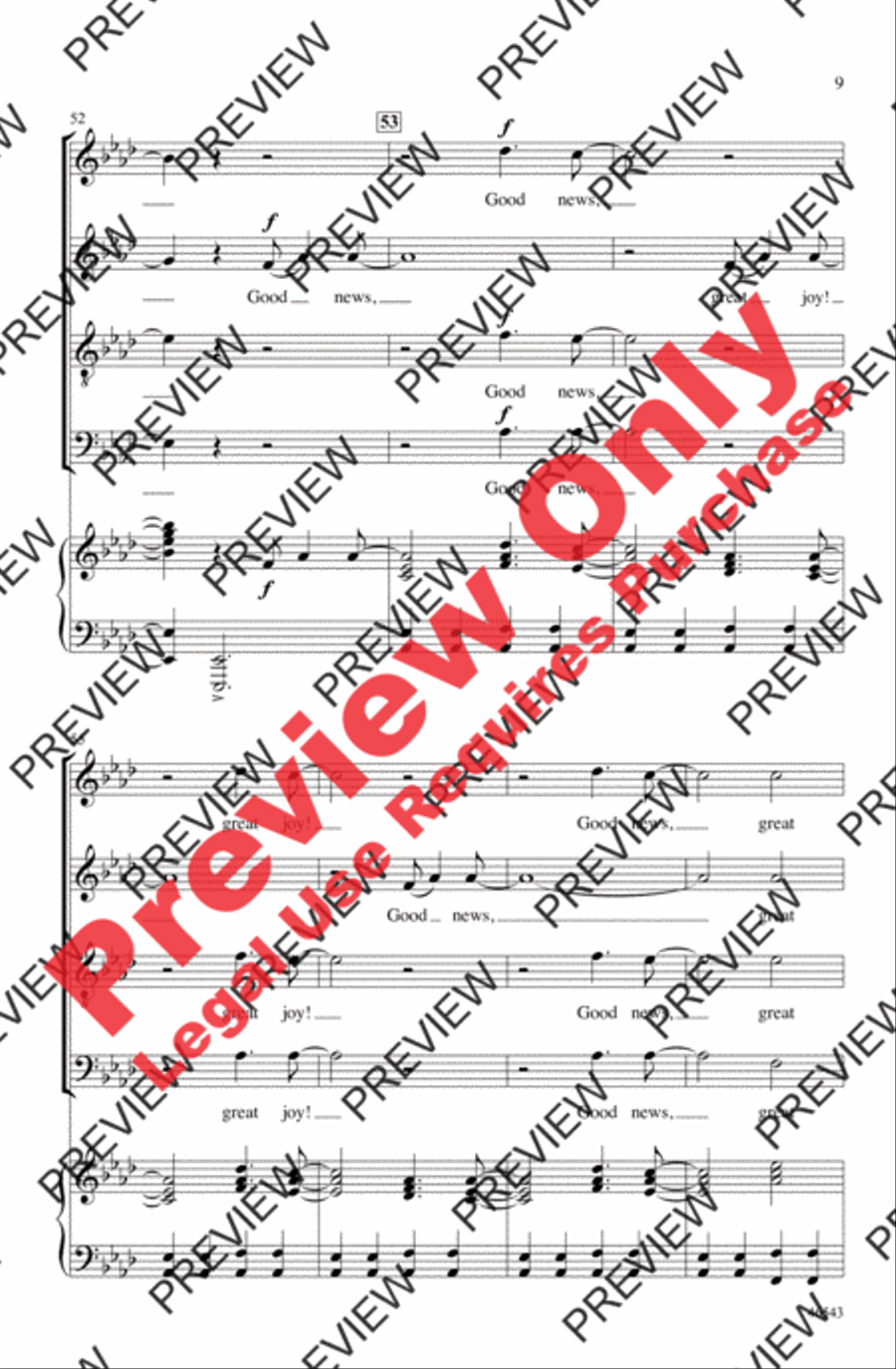 Good News, Great Joy! Good News, Great Joy! 4-Part scores gallery preview page 9