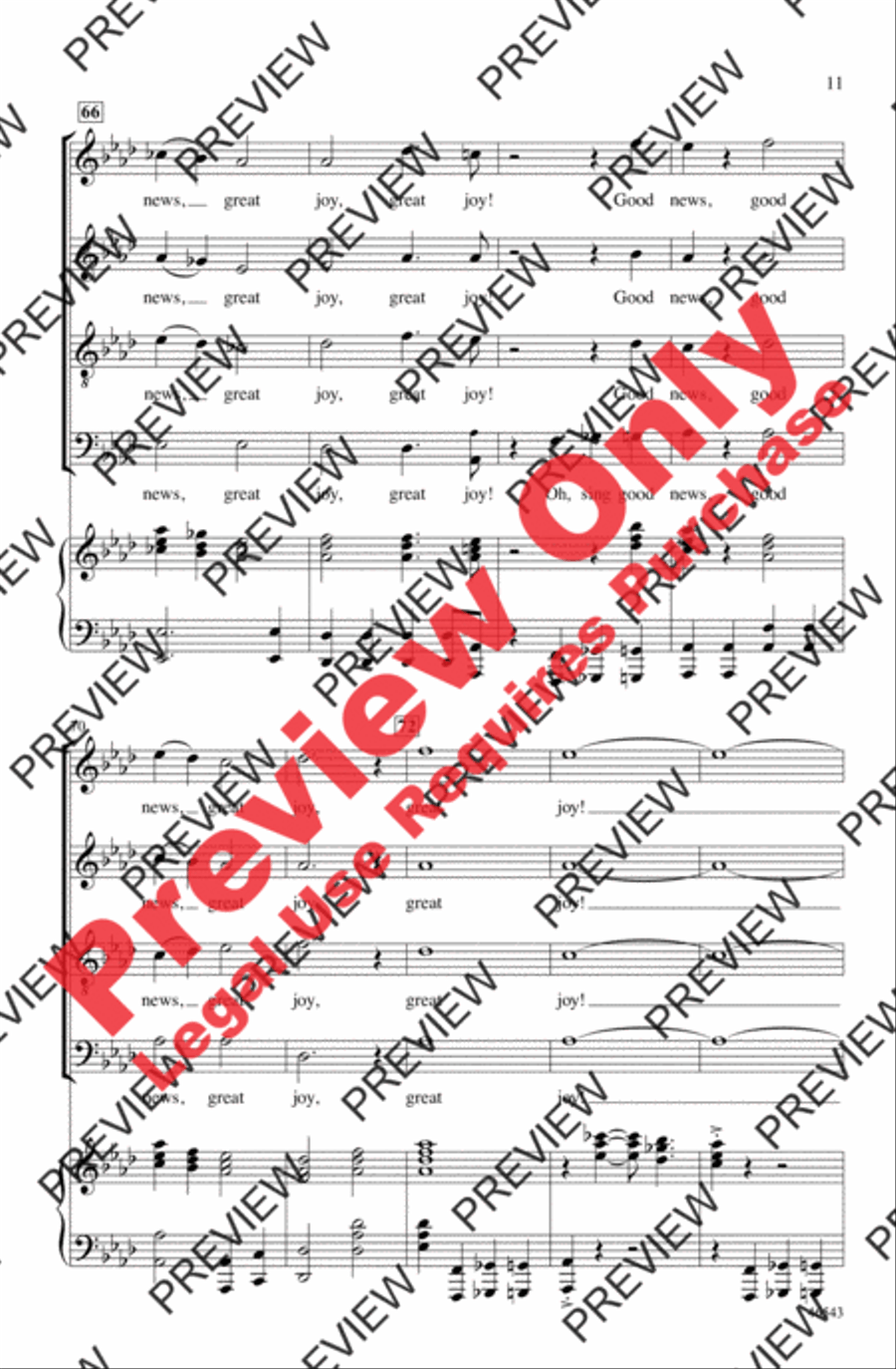 Good News, Great Joy! Good News, Great Joy! 4-Part scores gallery preview page 11