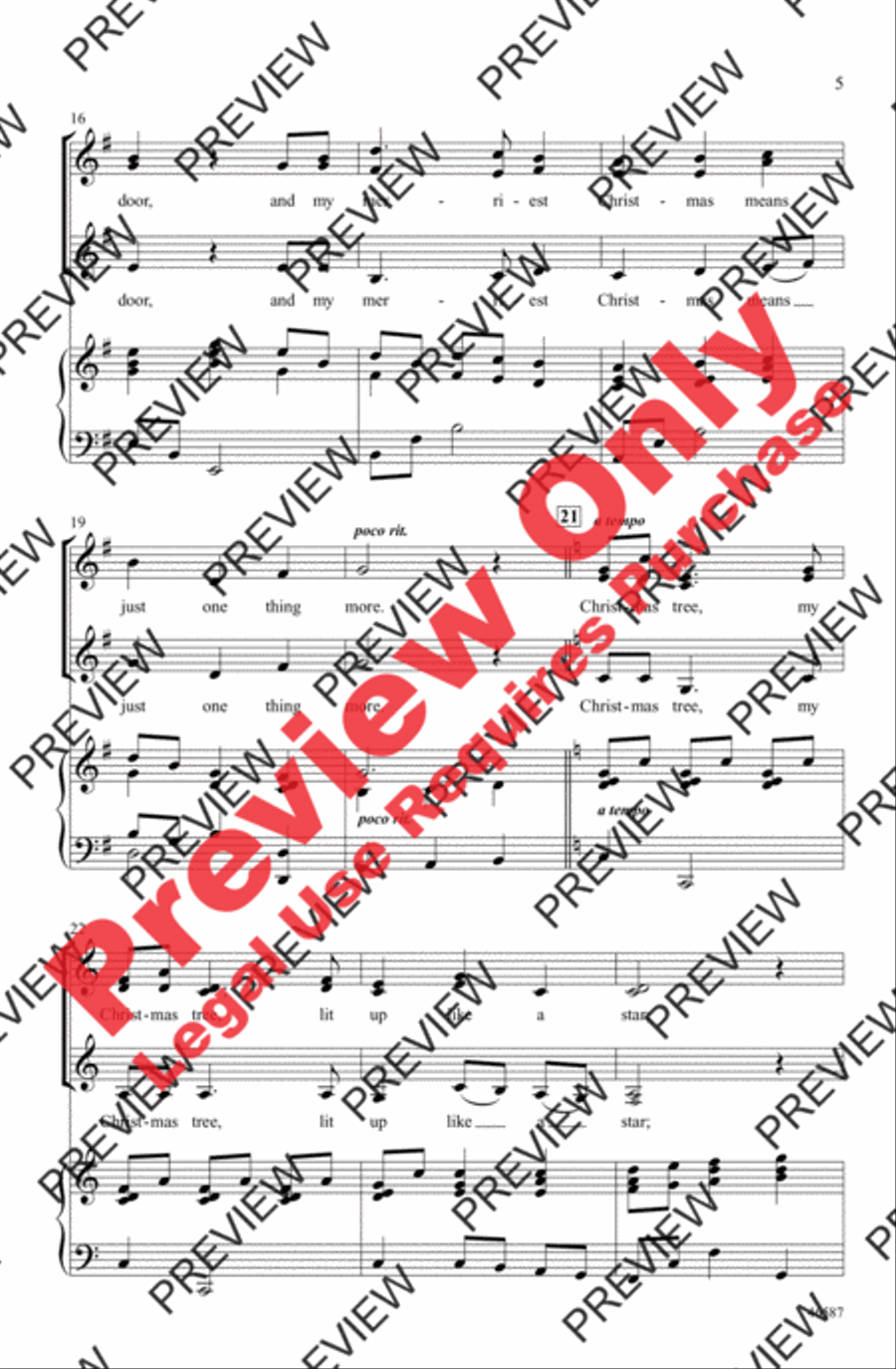 My Christmas Tree My Christmas Tree Women's Choir scores gallery preview page 4