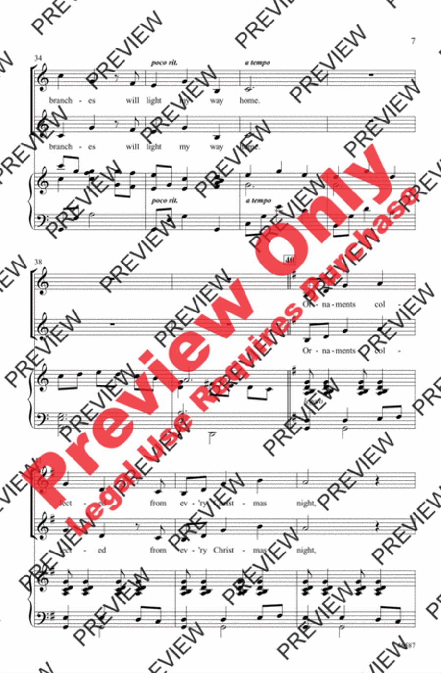My Christmas Tree My Christmas Tree Women's Choir scores gallery preview page 6