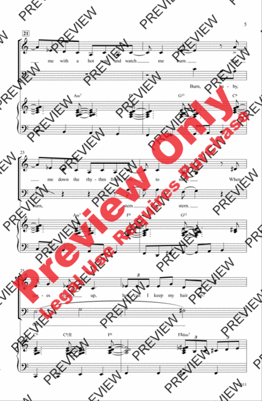 Hit Me with a Hot Note Hit Me with a Hot Note 3-Part scores gallery preview page 5