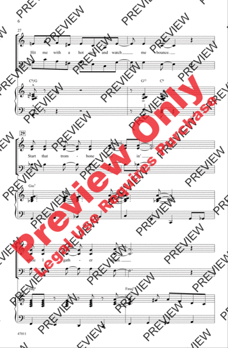 Hit Me with a Hot Note Hit Me with a Hot Note 3-Part scores gallery preview page 6