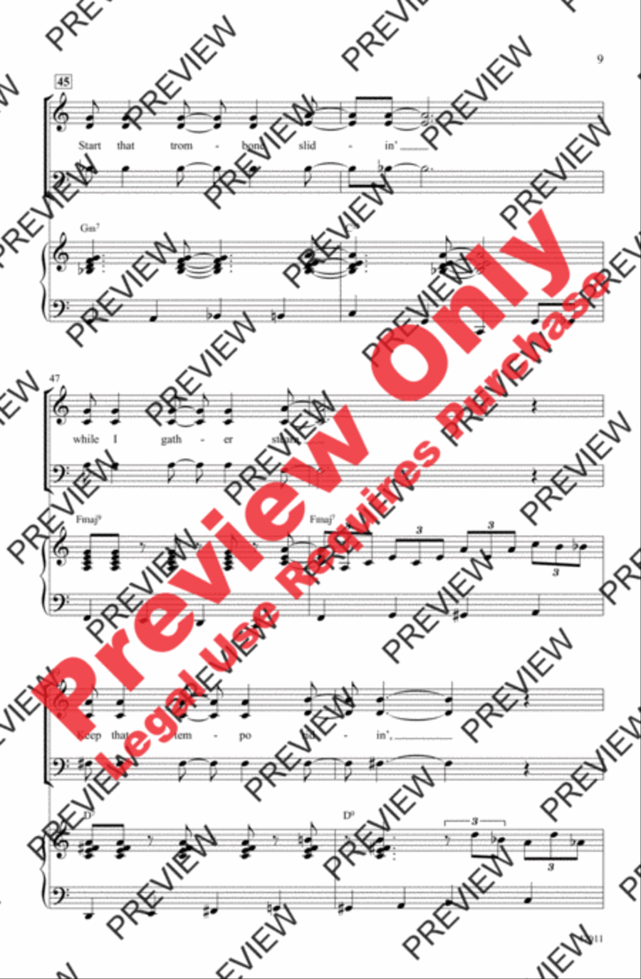 Hit Me with a Hot Note Hit Me with a Hot Note 3-Part scores gallery preview page 9