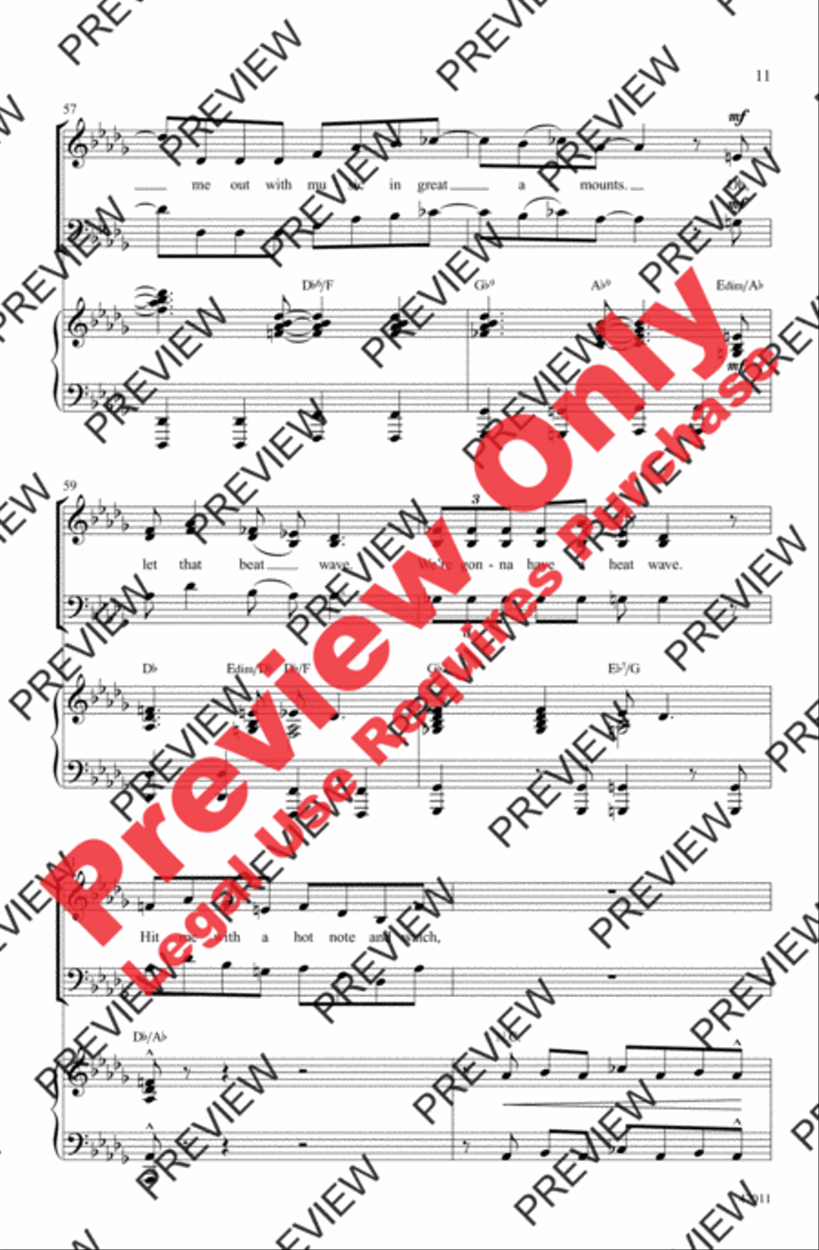 Hit Me with a Hot Note Hit Me with a Hot Note 3-Part scores gallery preview page 11