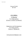 Vivaldi - RV 589, GLORIA - 1. Gloria, for string quartet