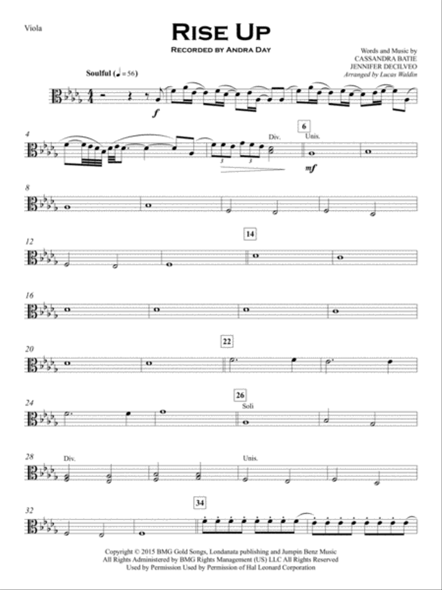 Rise Up Piano, Vocal, Guitar scores gallery preview page 5