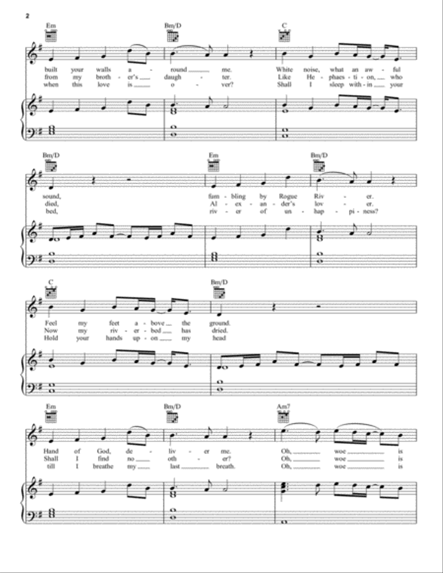 Mystery Of Love Piano, Vocal, Guitar scores gallery preview page 2