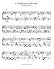 Golden Leaves of Winter (Piano Solo)