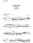 Cadenza III for Slo Clarinet