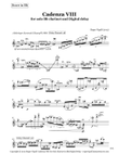 Cadenza VIII for Solo Clarinet