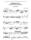 Cadenza XVIII for Solo Clarinet
