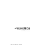 AIR ON G STRING - Arr. for SATB Choir in vocalization, or any ensemble in C