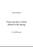 From you have I been absent in the spring