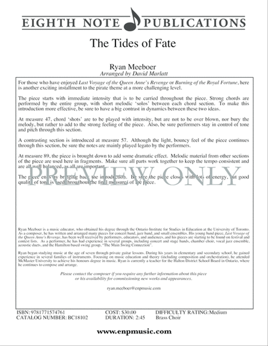 The Tides of Fate The Tides of Fate Small Ensemble scores gallery preview page 2