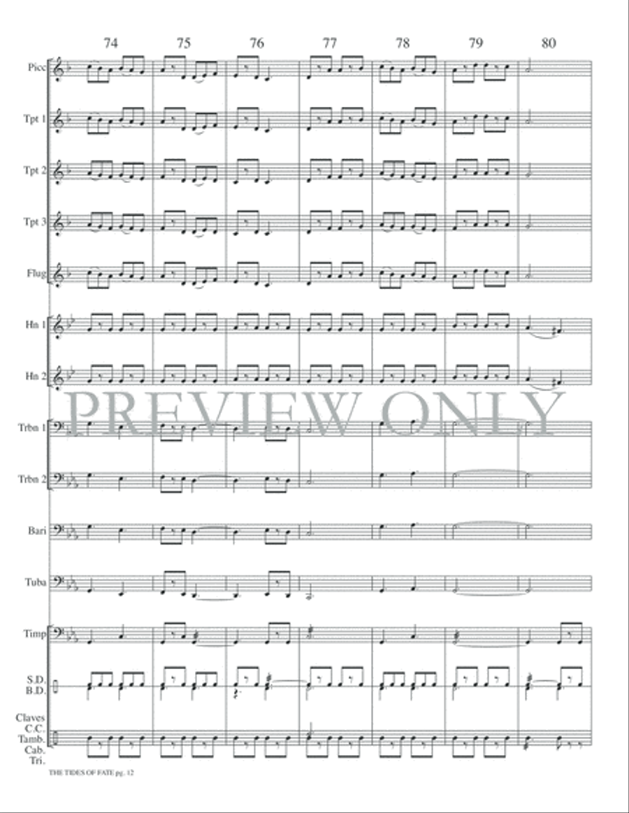 The Tides of Fate The Tides of Fate Small Ensemble scores gallery preview page 14