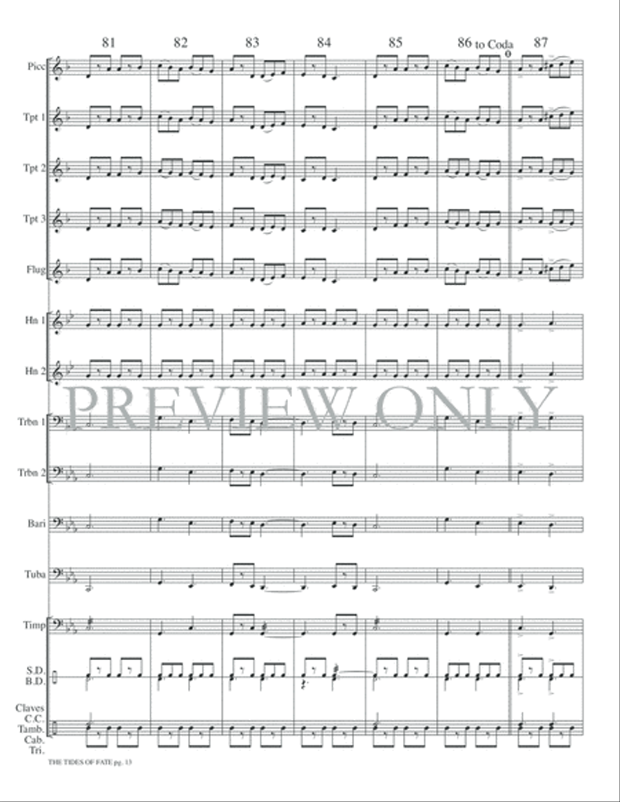 The Tides of Fate The Tides of Fate Small Ensemble scores gallery preview page 15