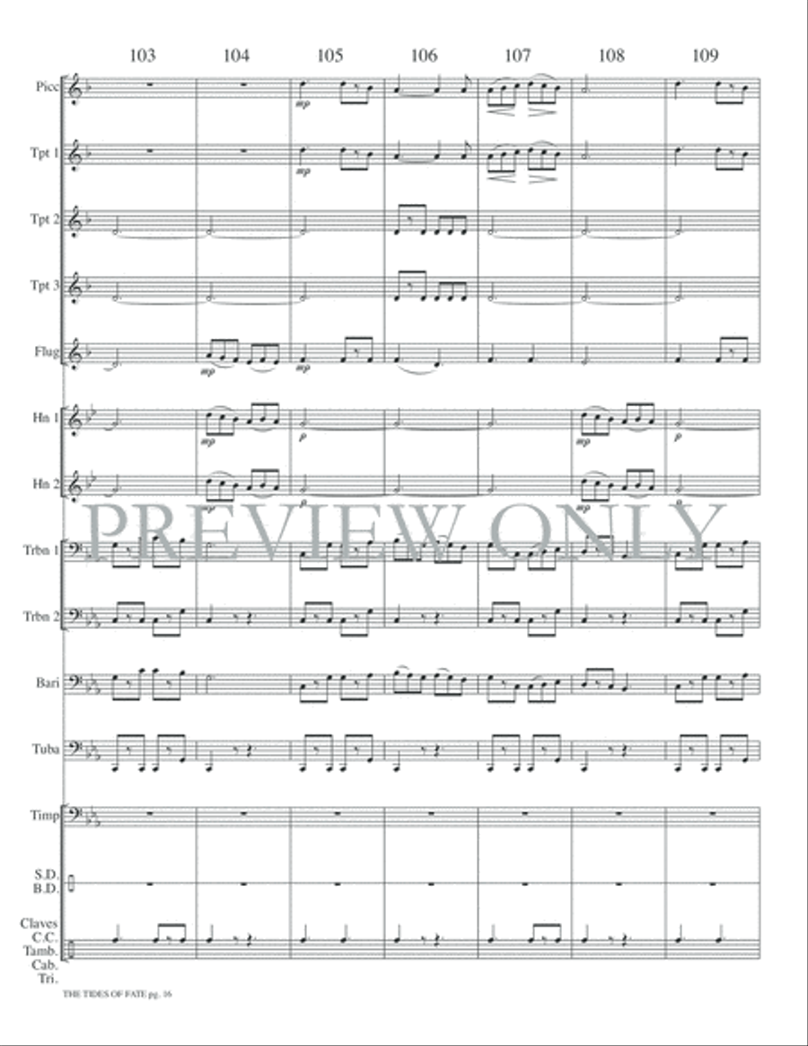 The Tides of Fate The Tides of Fate Small Ensemble scores gallery preview page 18