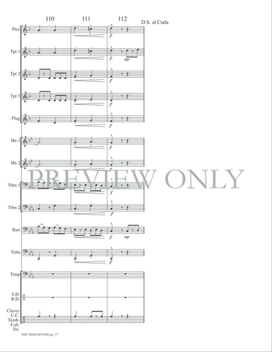 The Tides of Fate The Tides of Fate Small Ensemble scores gallery preview page 19