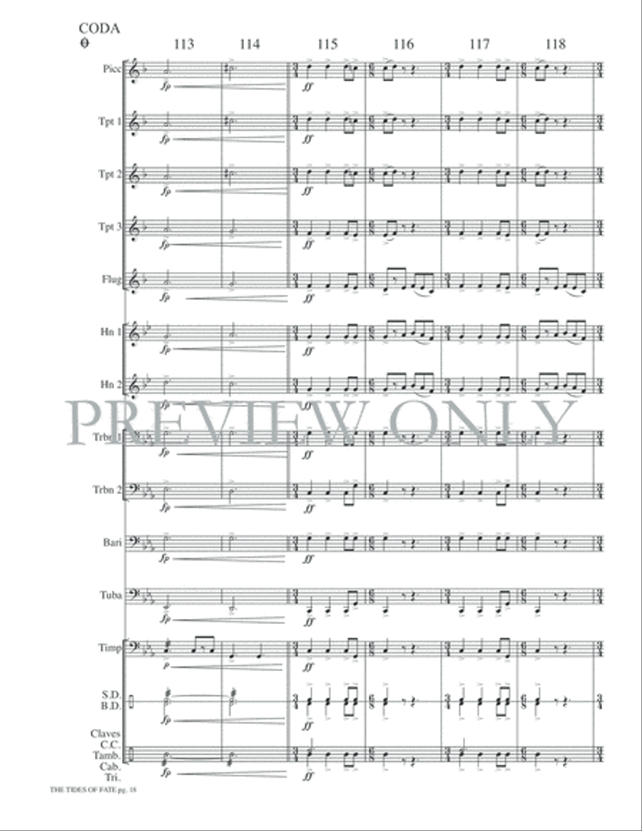 The Tides of Fate The Tides of Fate Small Ensemble scores gallery preview page 20