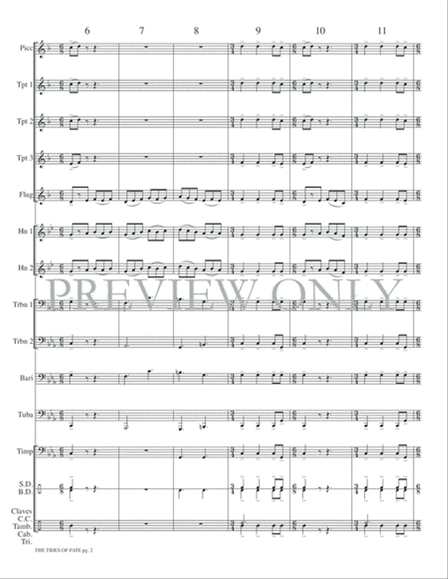 The Tides of Fate The Tides of Fate Small Ensemble scores gallery preview page 4